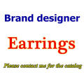 Luxury custom designer jewelry cc earrings gold diamond for woman